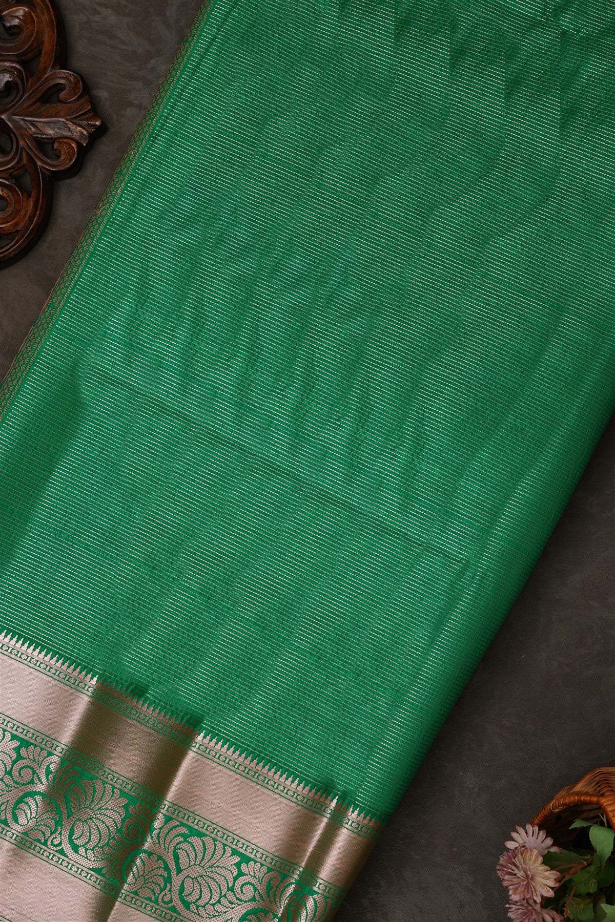 Mou Banaras Silk Dark Orange Saree