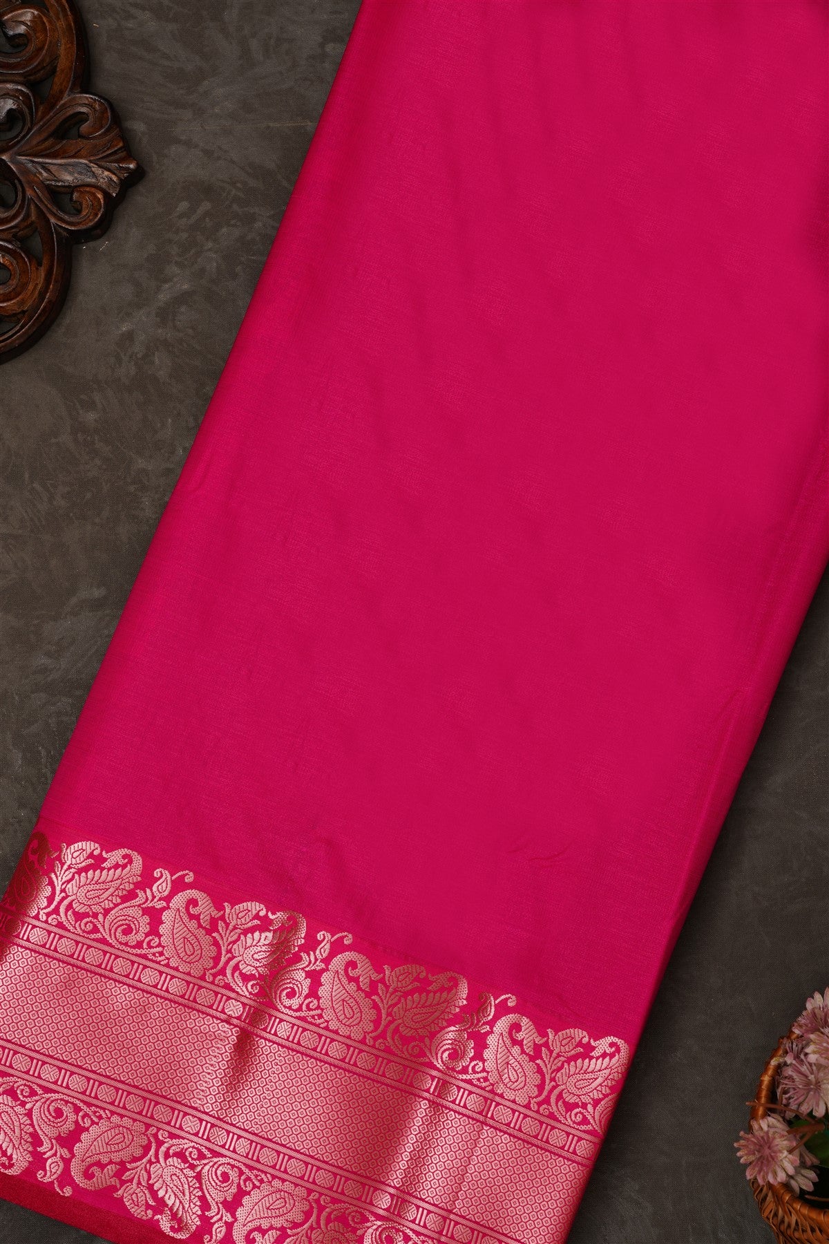 Mou Banaras Silk Dark Blue Saree