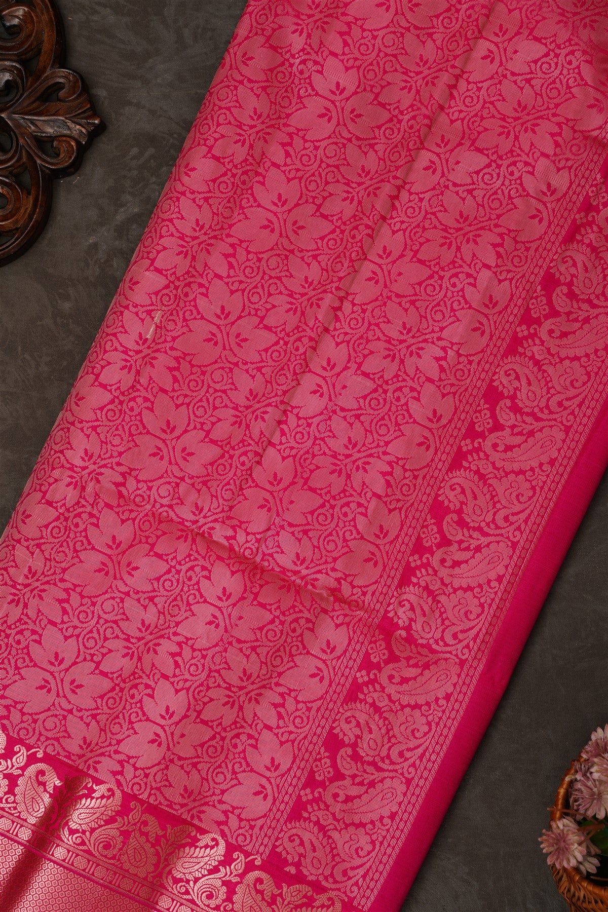 Mou Banaras Silk Dark Blue Saree