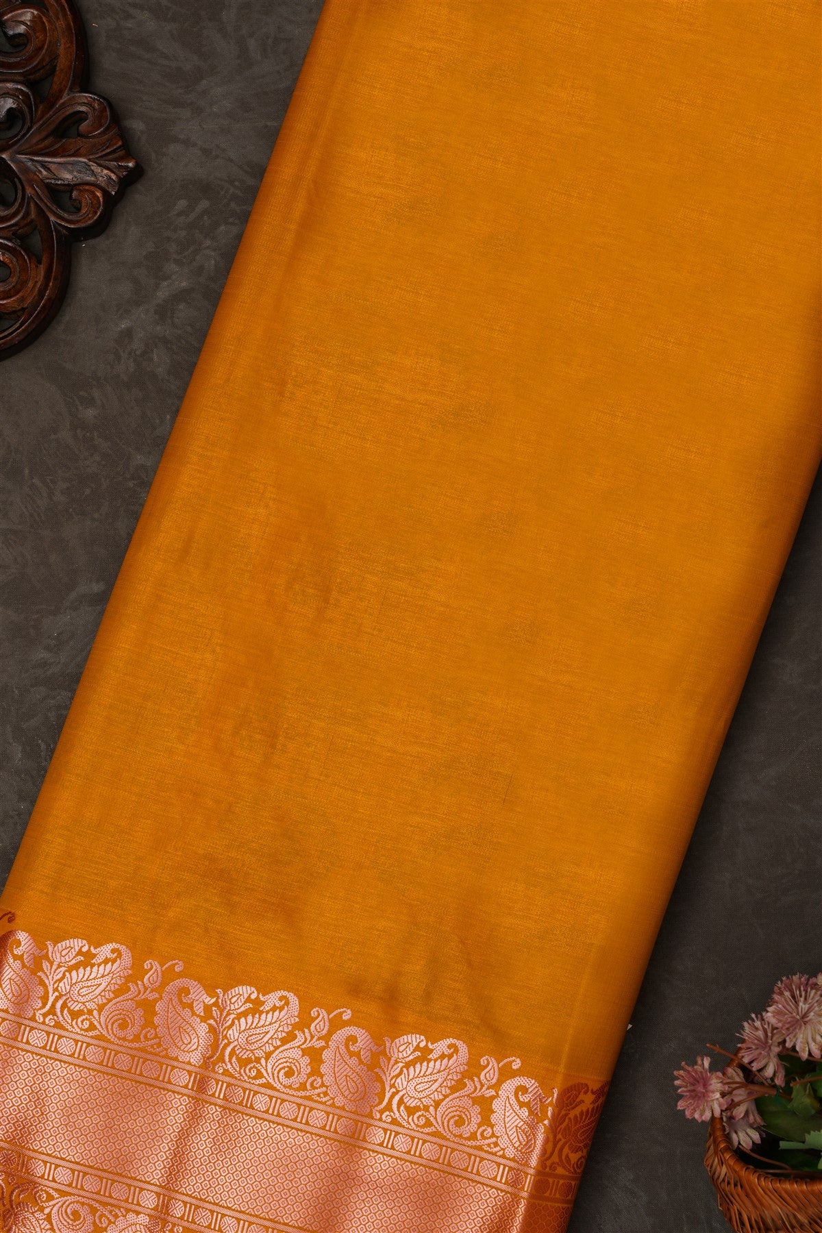 Mou Banaras Silk Dark Maroon Saree