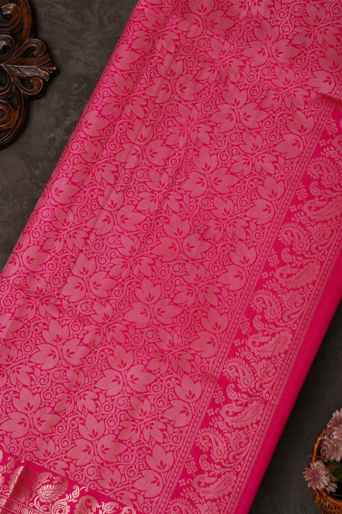 Mou Banaras Silk Light Green Saree