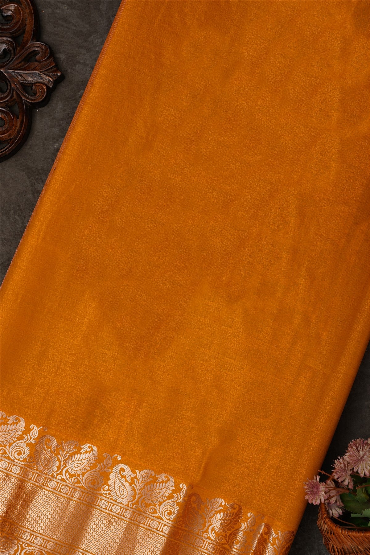 Mou Banaras Silk Peacock Blue Saree