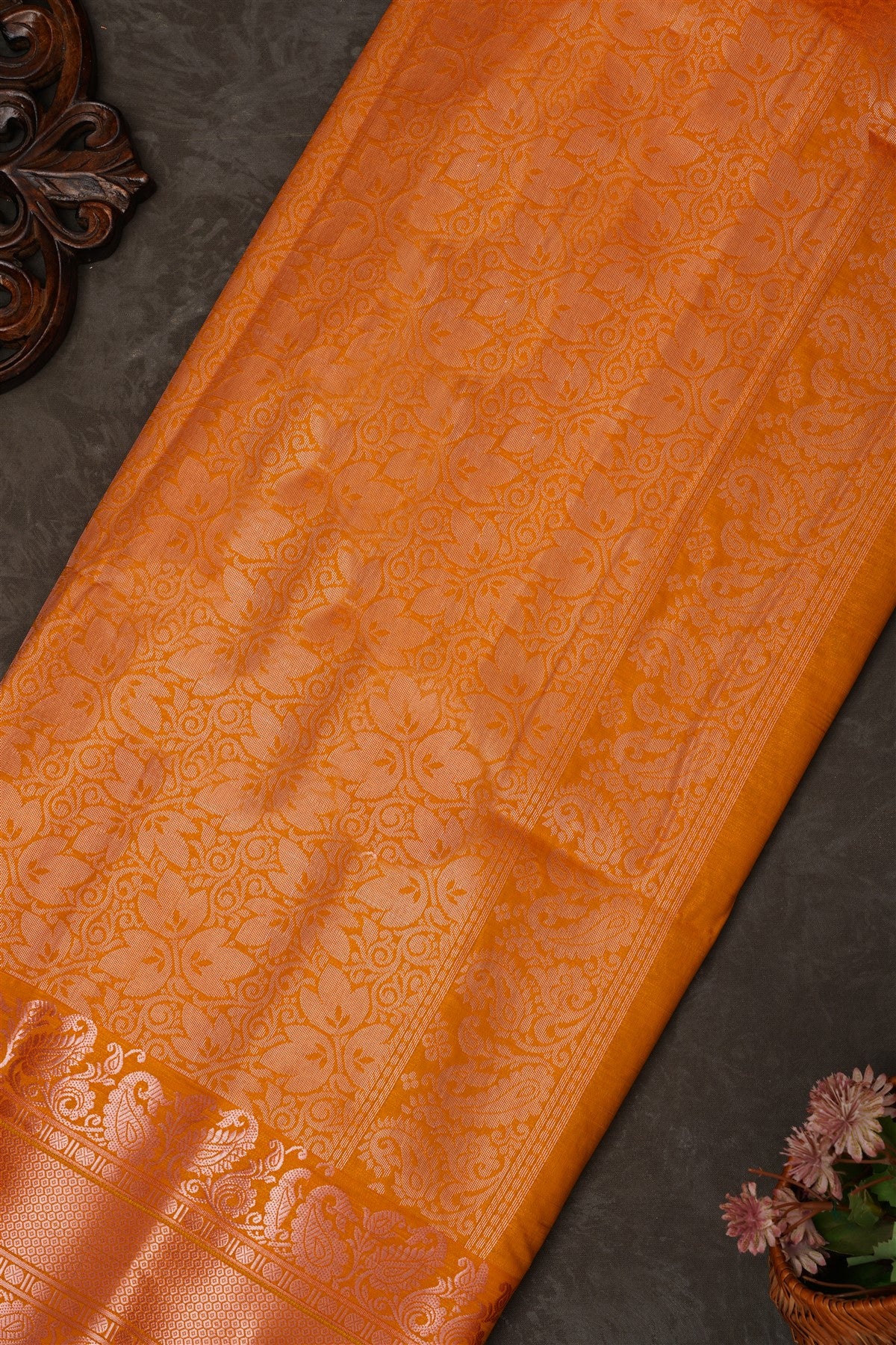 Mou Banaras Silk Violet Saree