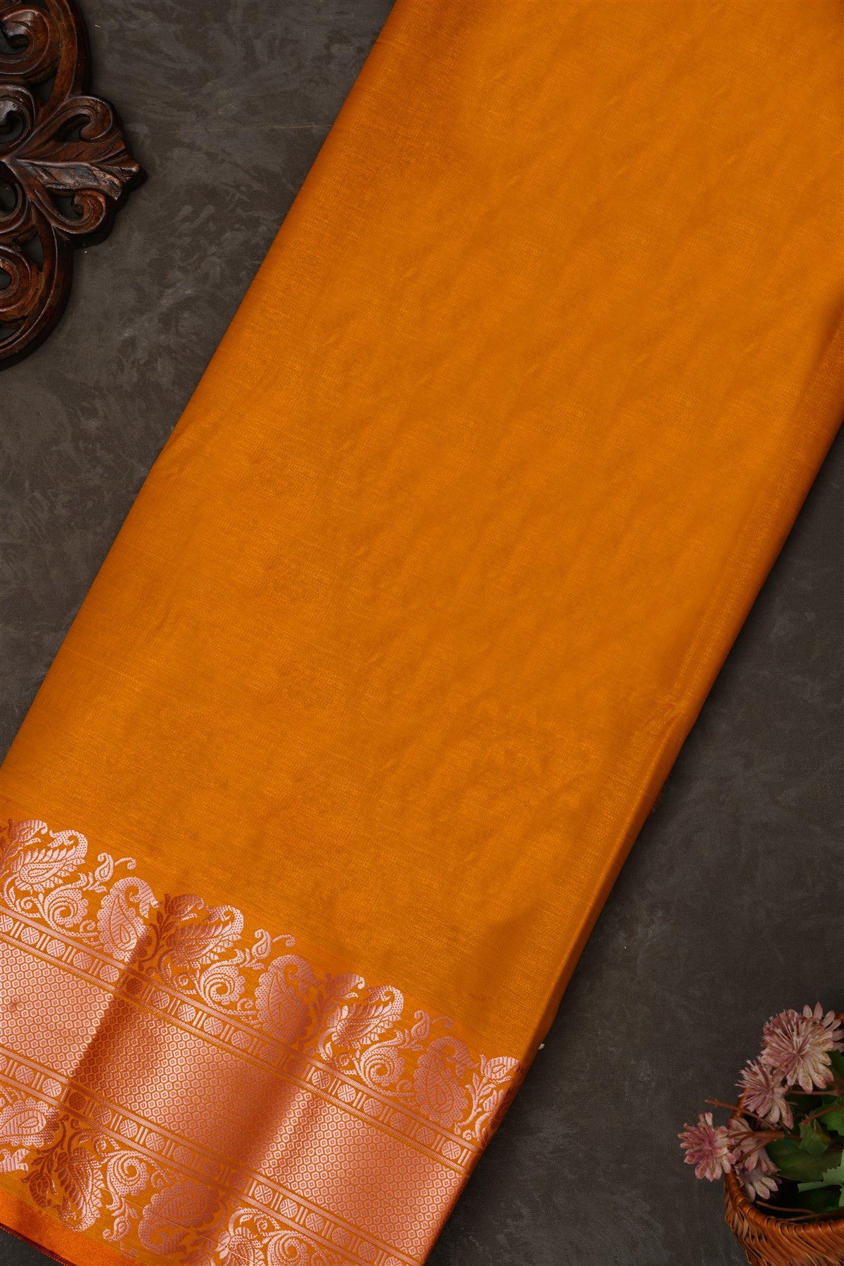 Mou Banaras Silk Violet Saree