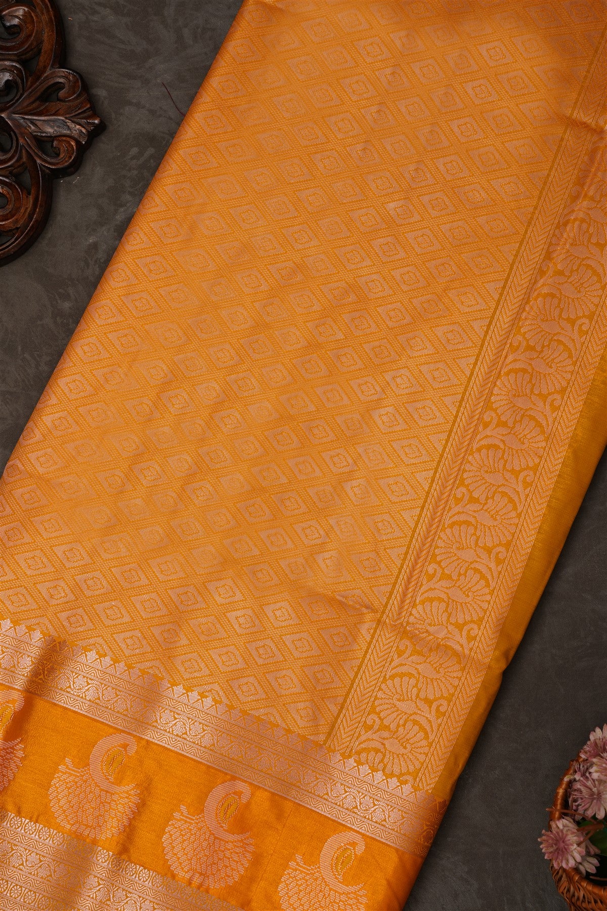 Mou Banaras Silk Dark Blue Saree