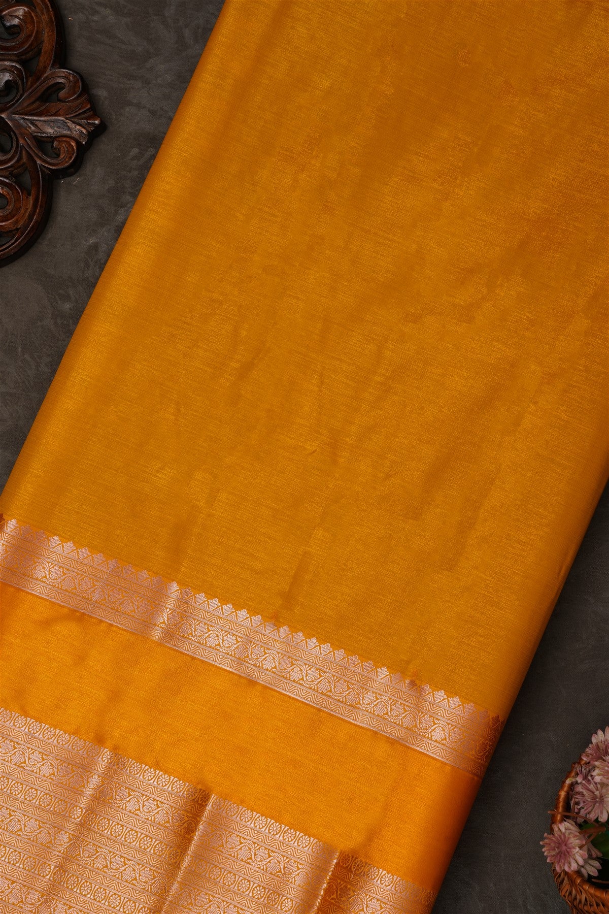 Mou Banaras Silk Dark Blue Saree
