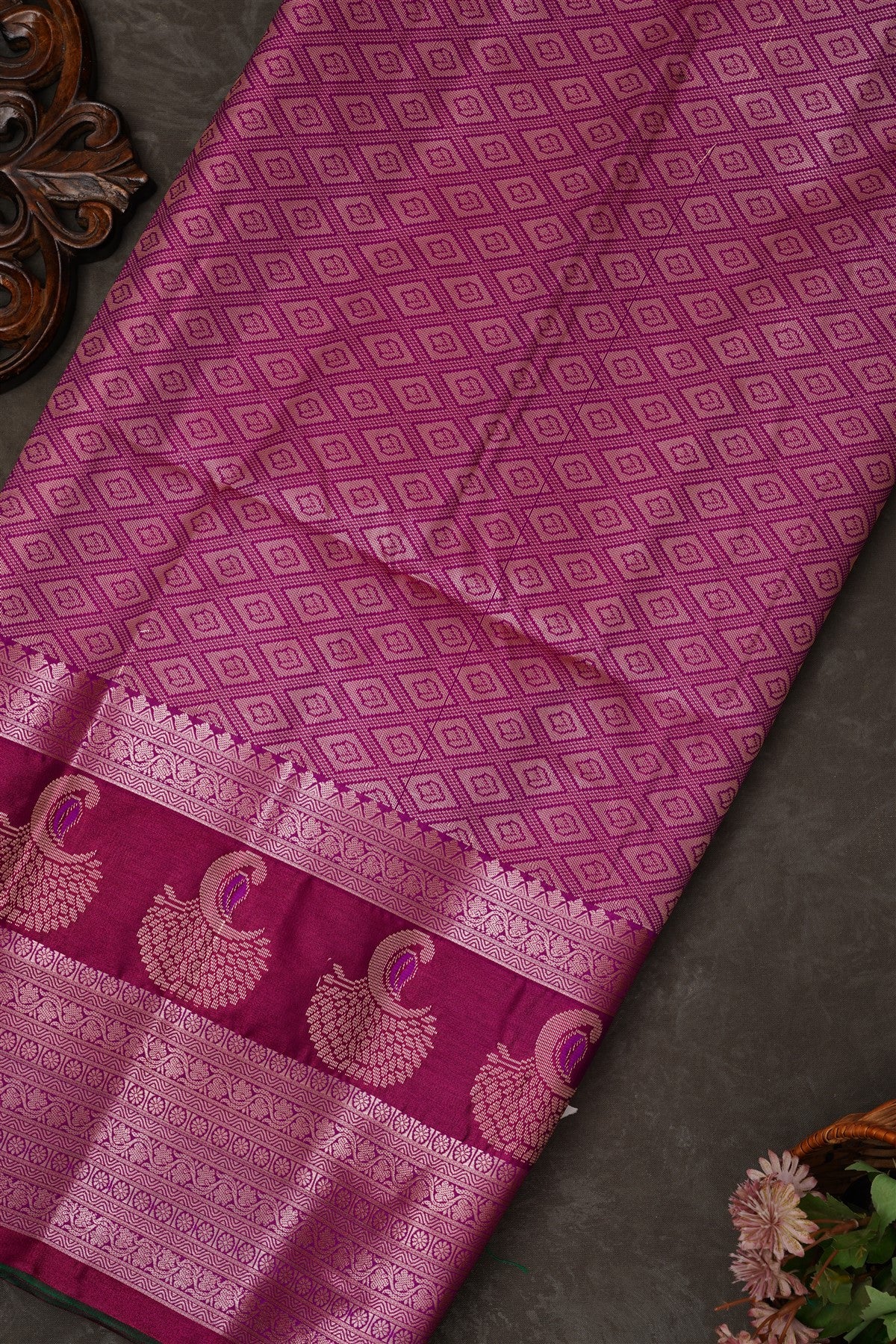 Mou Banaras Silk Light Green Saree