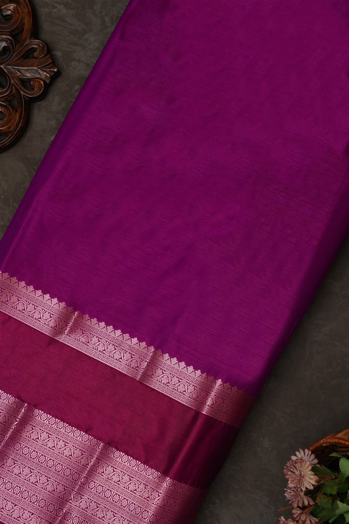 Mou Banaras Silk Light Green Saree