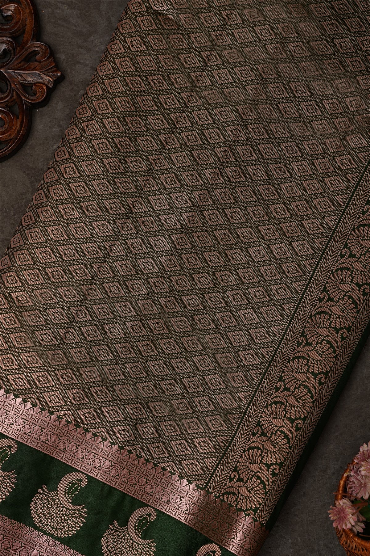 Mou Banaras Silk Lime Green Saree