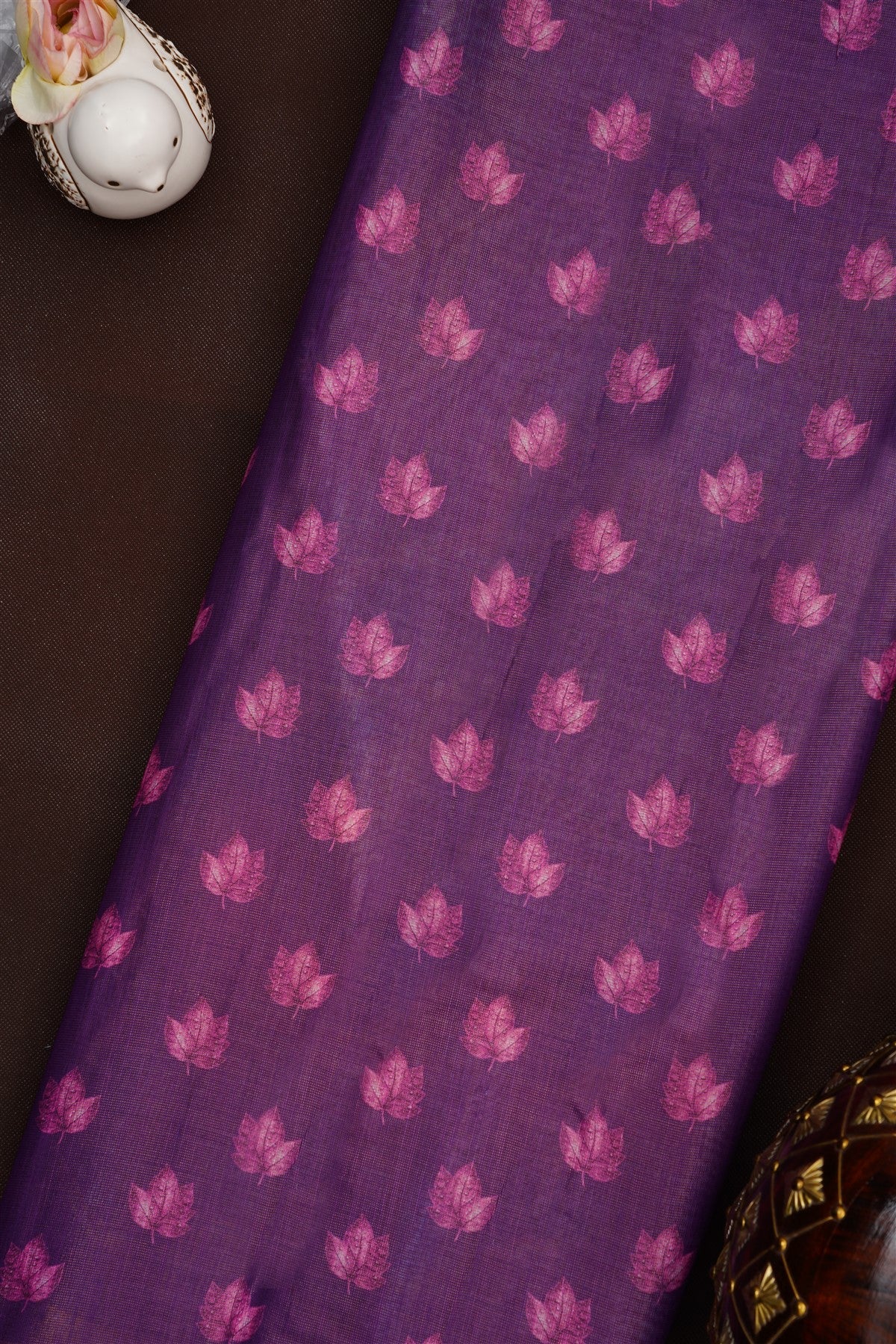 Fancy Tissue Linen Purple Saree