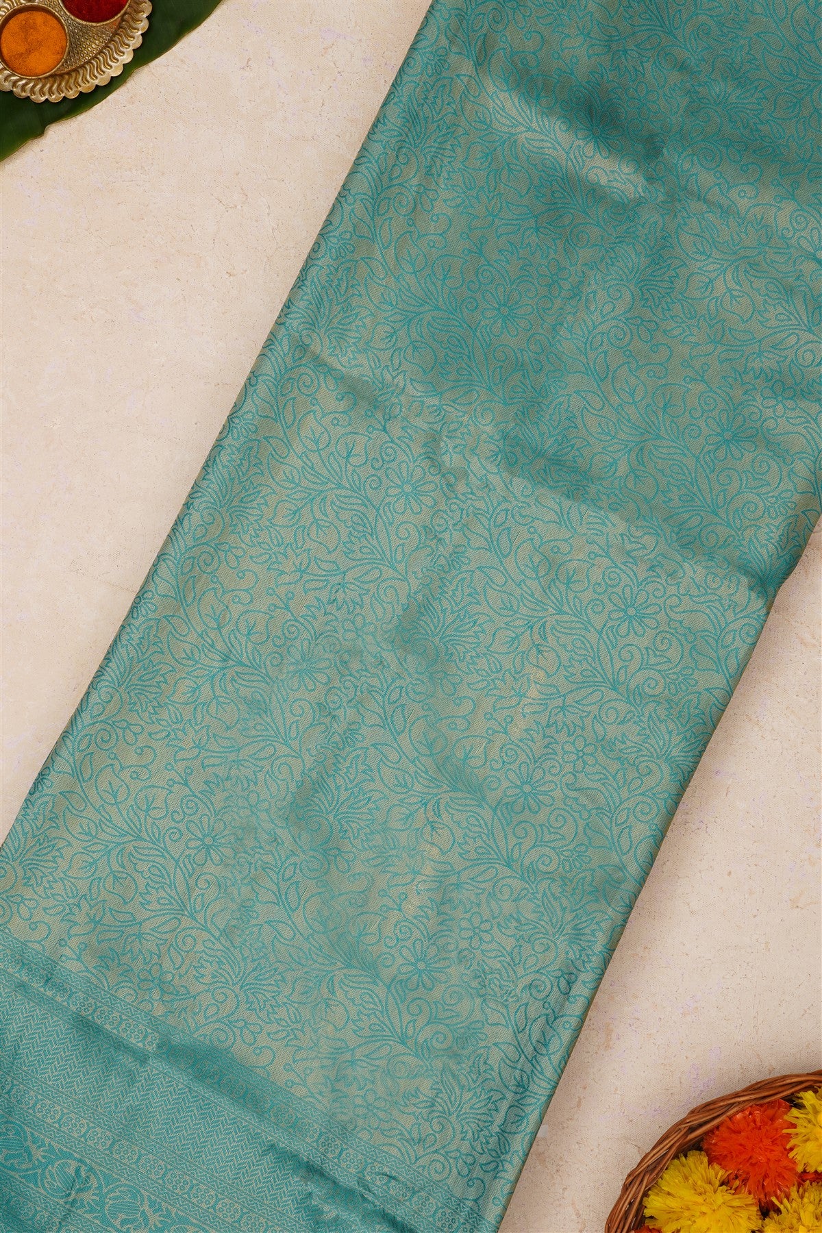 Fancy Soft Silk Light Blue Saree