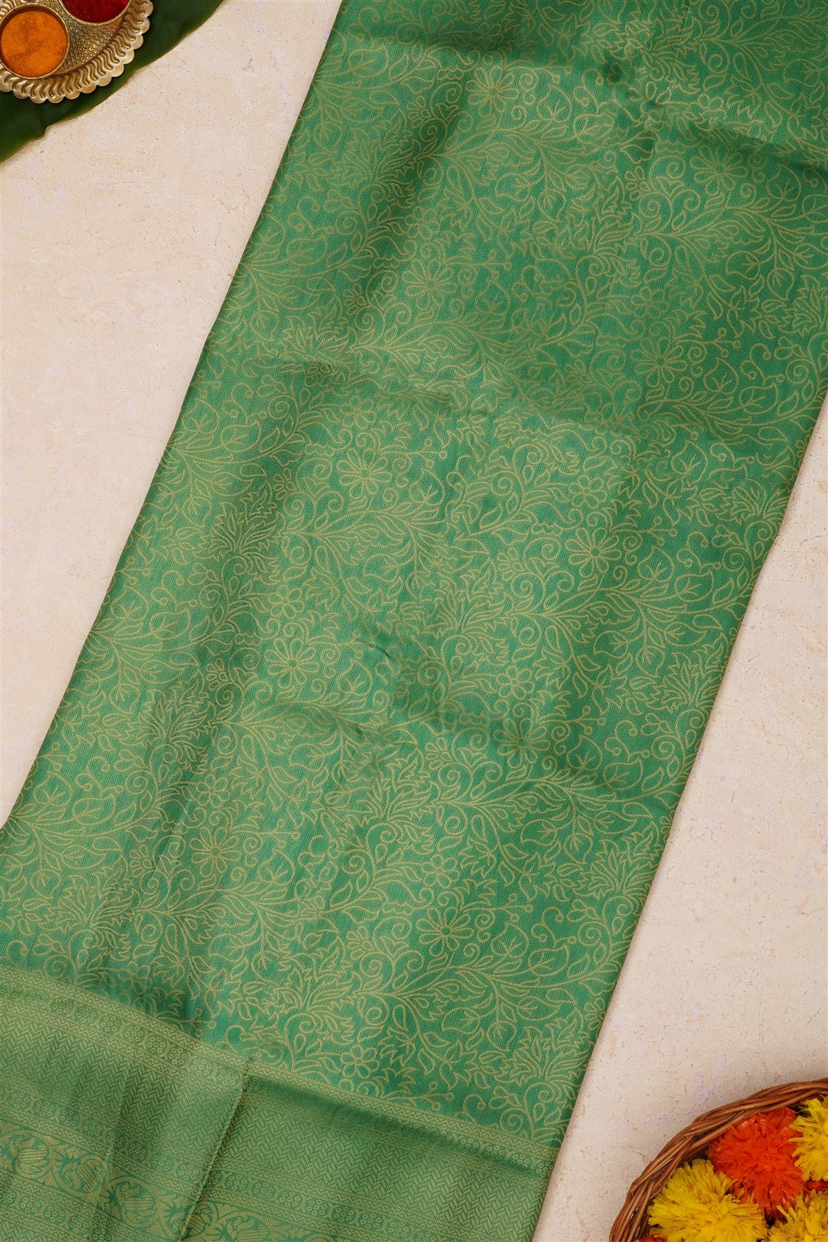 Fancy Soft Silk Light Green Saree