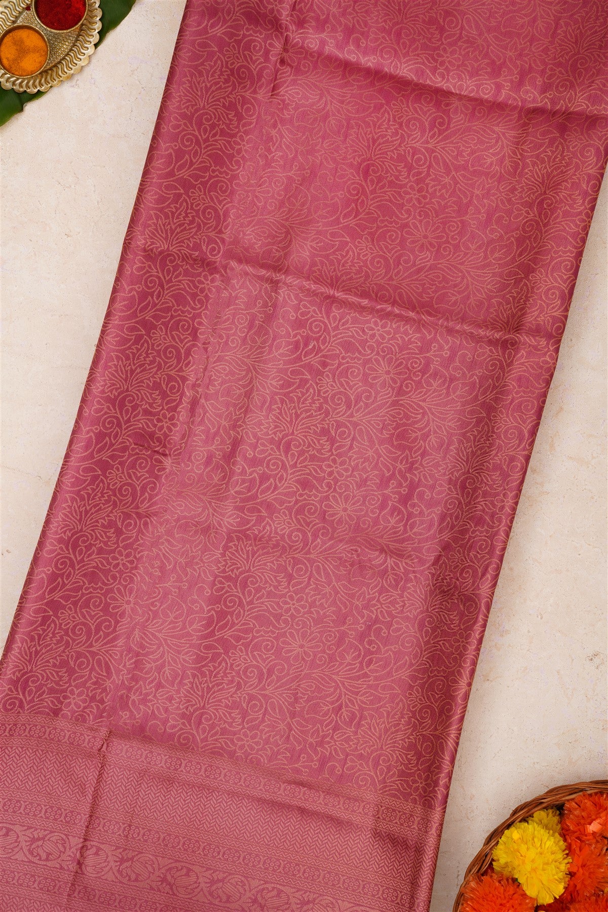Fancy Soft Silk Light Pink Saree