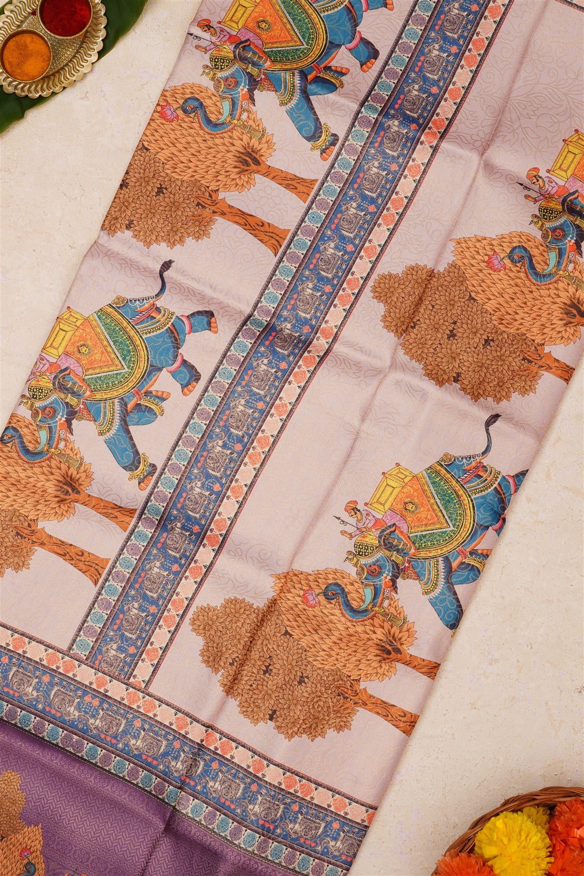 Fancy Soft Silk Light Pink Saree