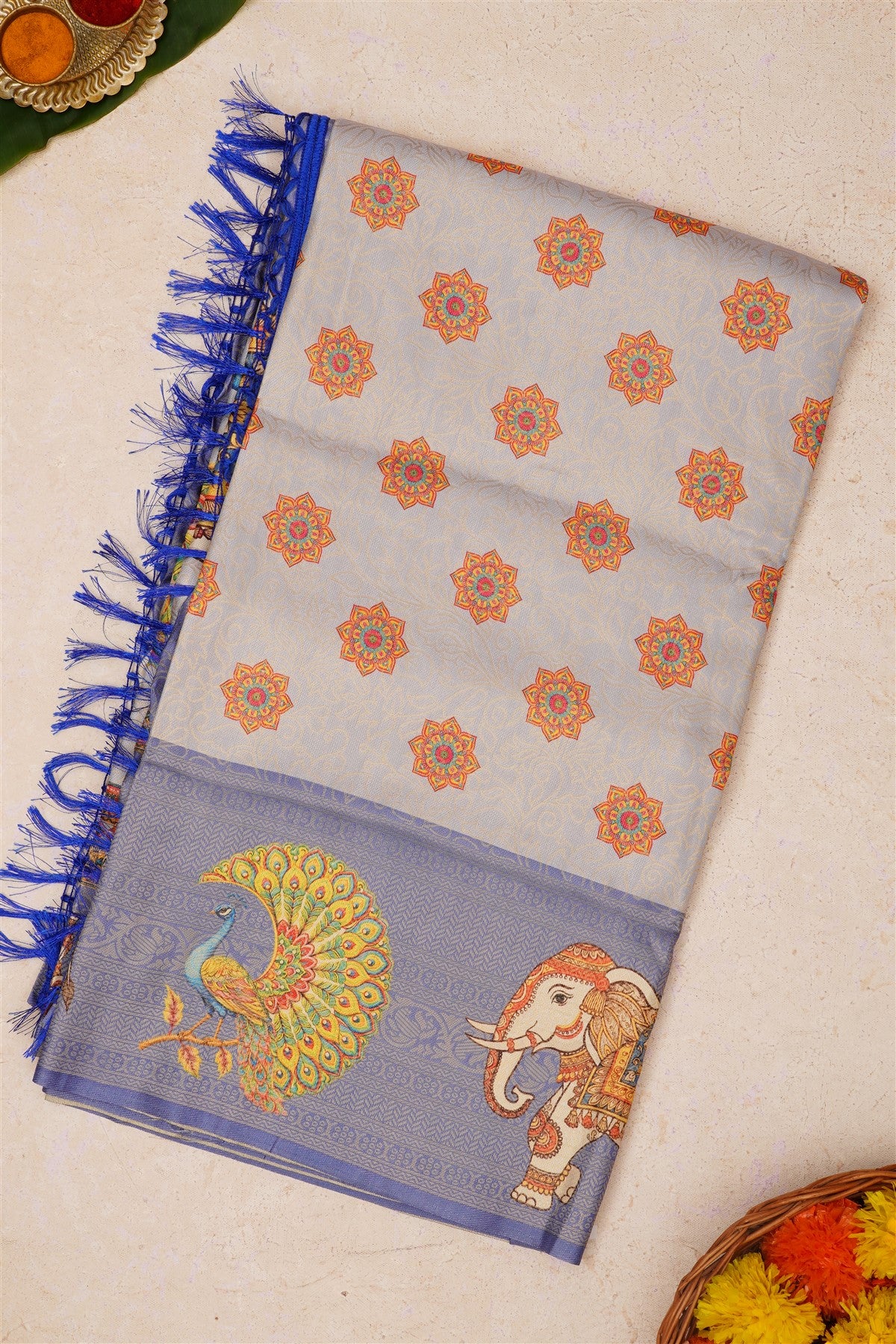 Fancy Soft Silk Light Lavender Saree