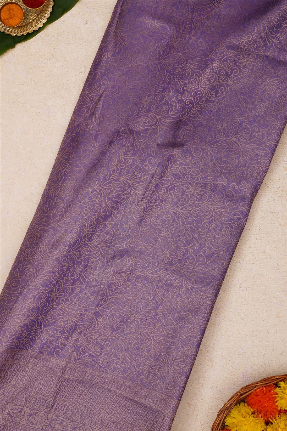 Fancy Soft Silk Light Lavender Saree