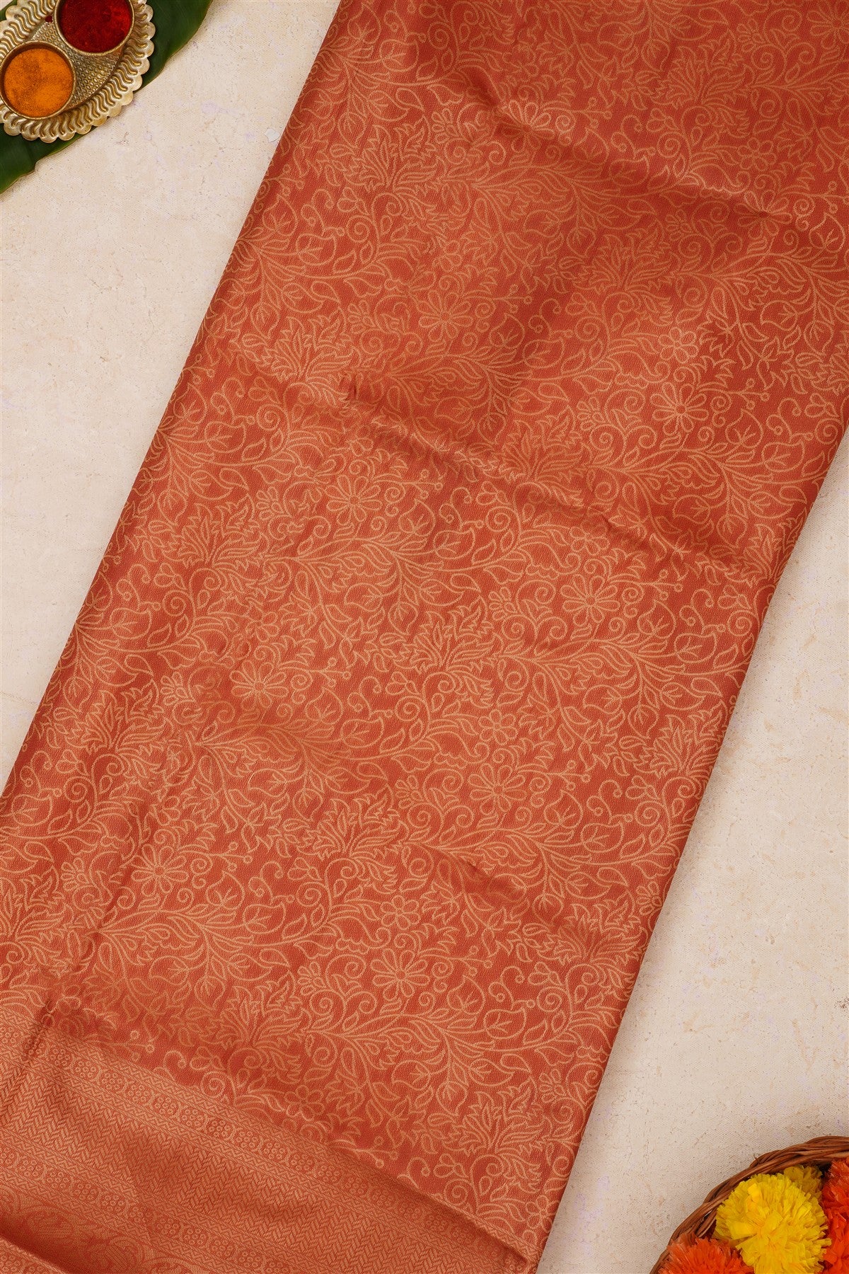 Fancy Soft Silk Light Peach Saree