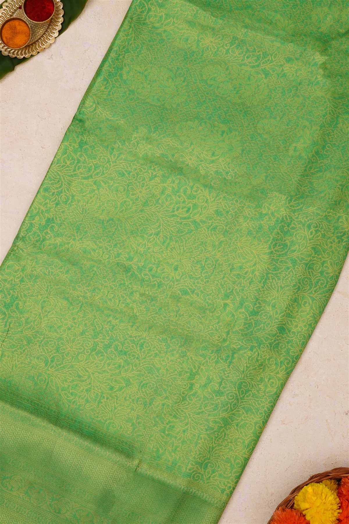 Fancy Soft Silk Light Green Saree
