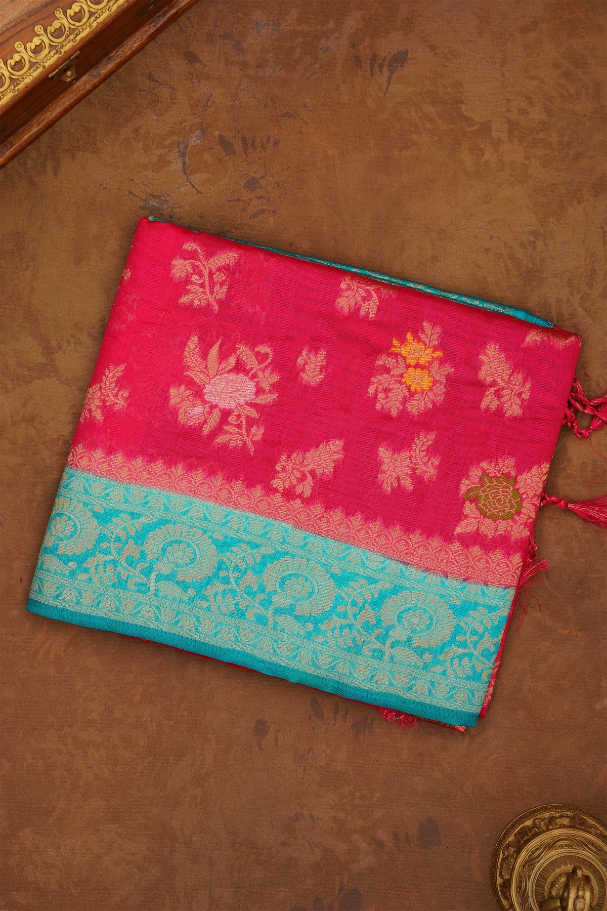 Banarasi Silk Dark Pink Saree