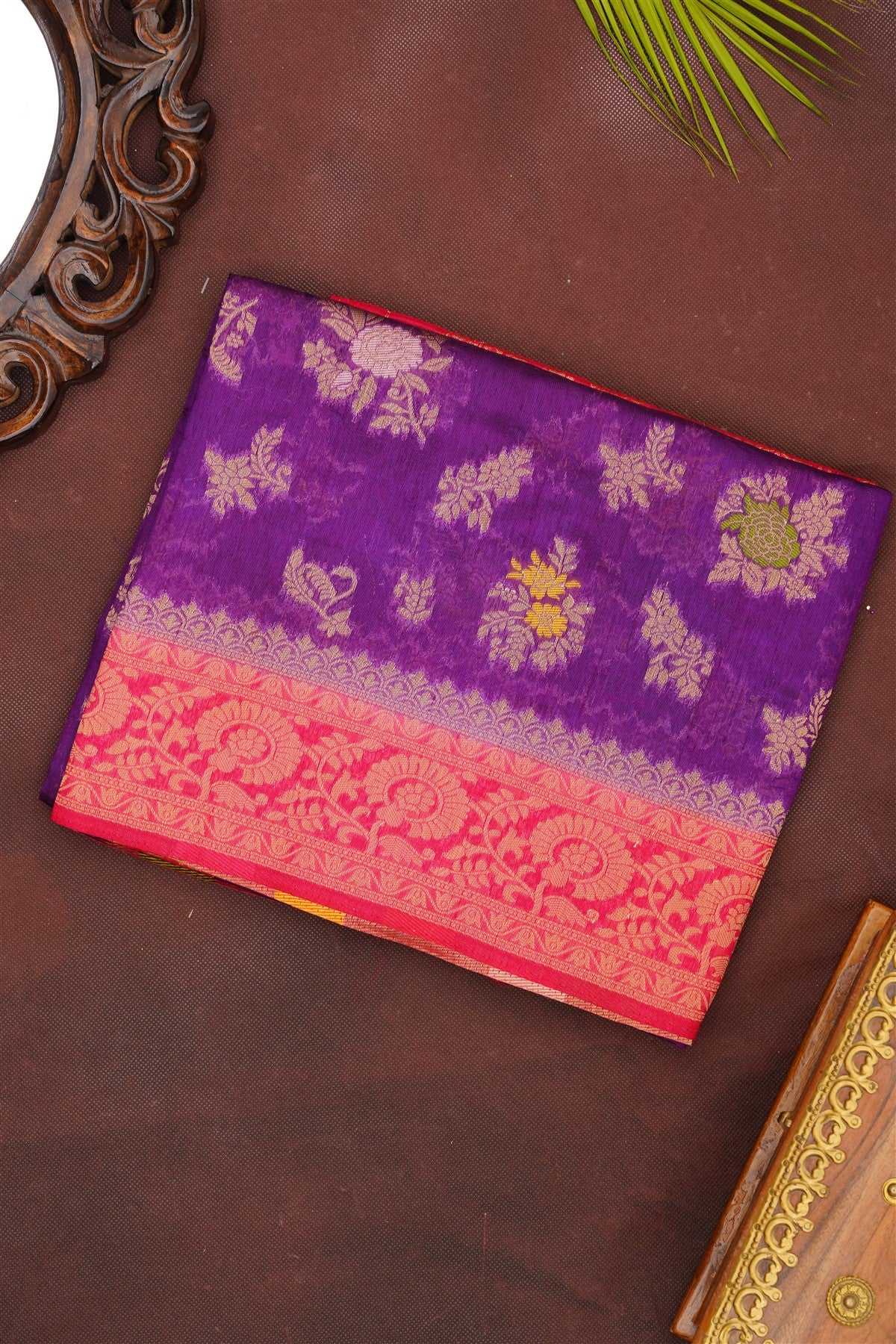 Banarasi Silk Violet Saree