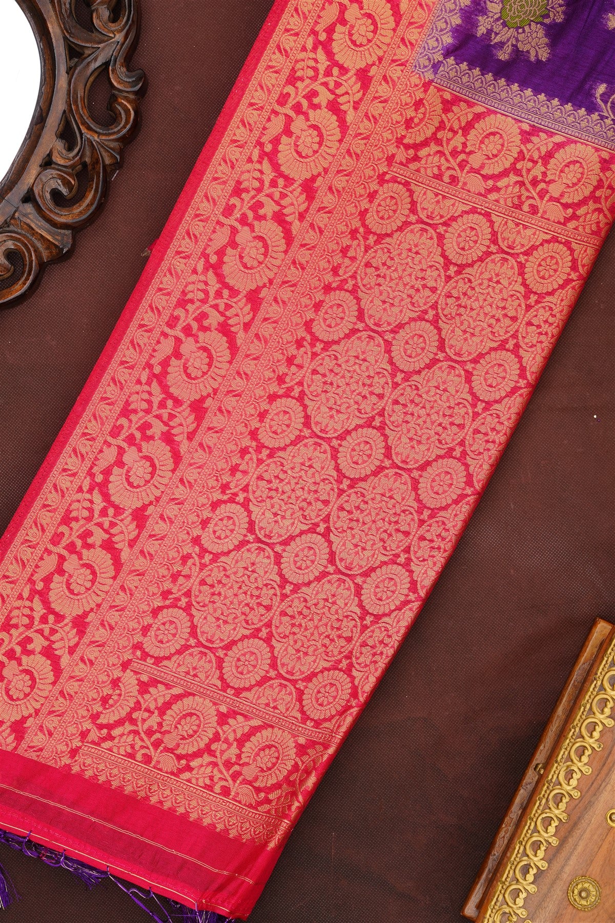 Banarasi Silk Violet Saree