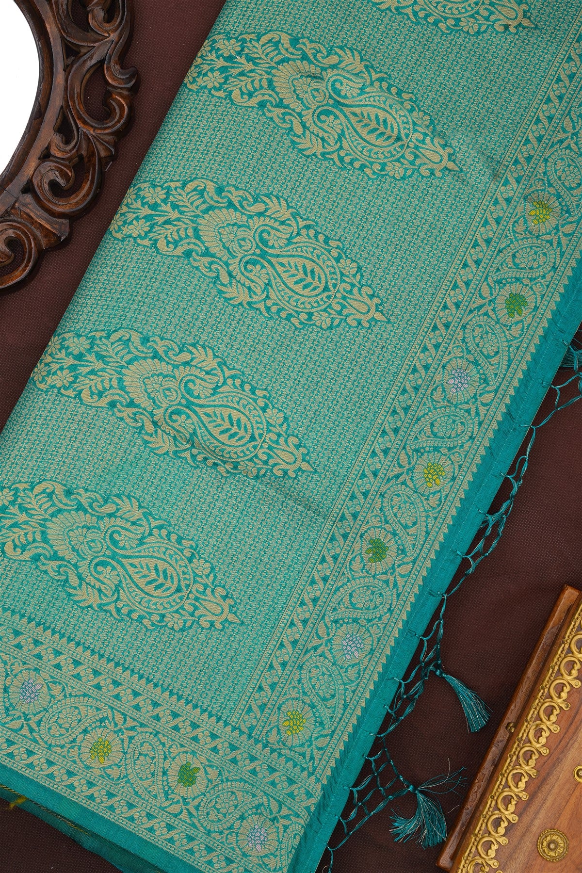 Banarasi Silk Light Pista Saree