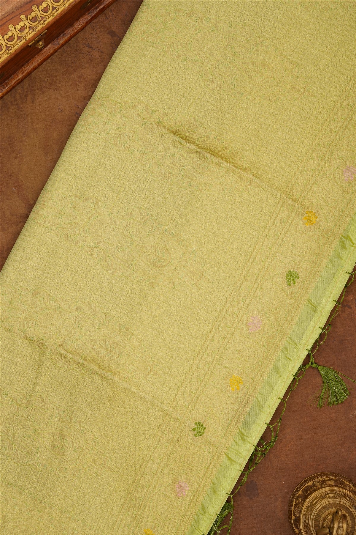 Banarasi Silk Olive Green Saree