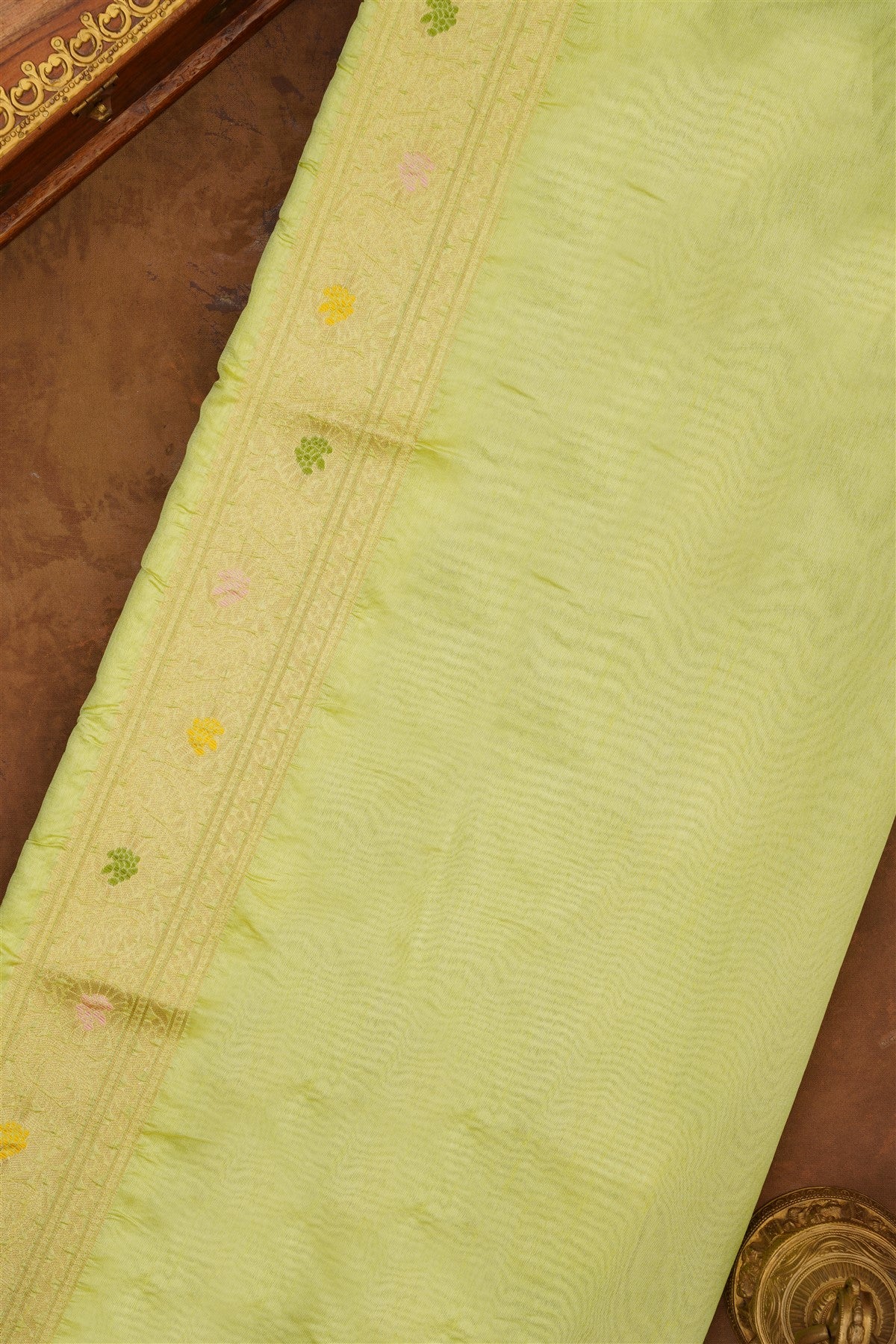 Banarasi Silk Olive Green Saree