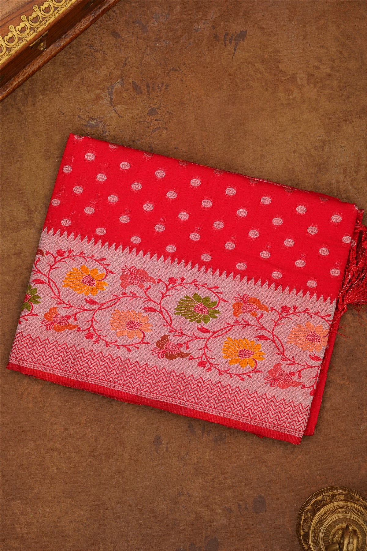 Banarasi Silk Red Saree