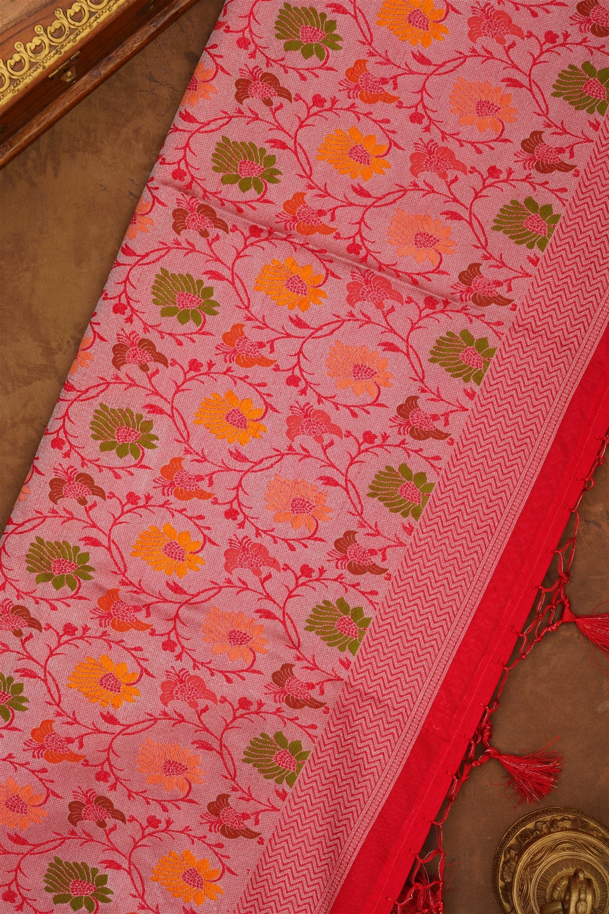 Banarasi Silk Red Saree