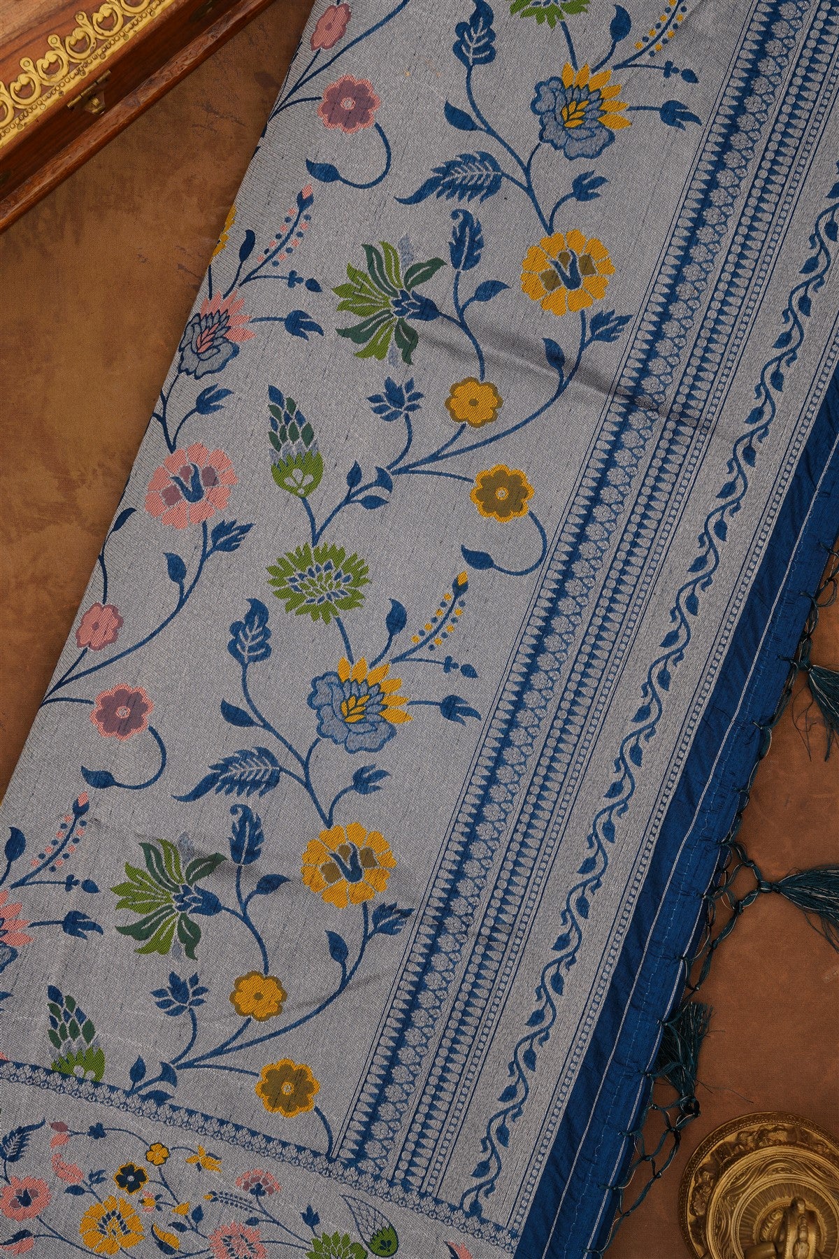 Banarasi Silk Dark Blue Saree