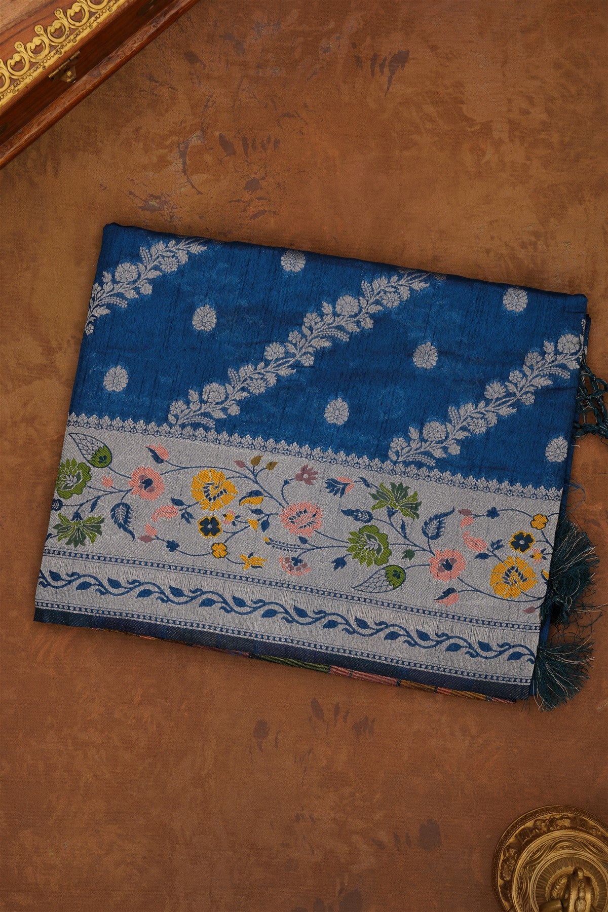Banarasi Silk Dark Blue Saree
