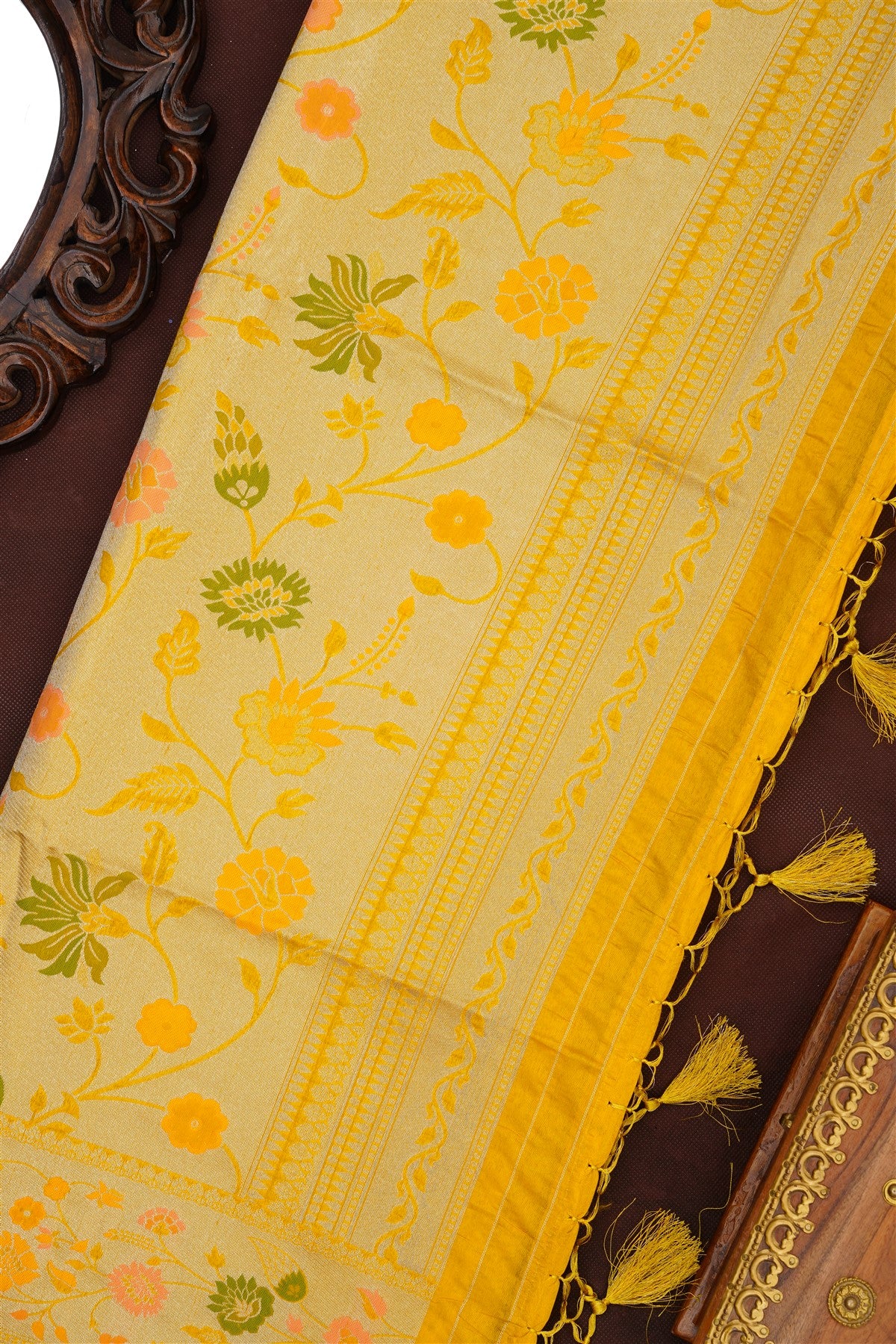 Banarasi Silk Yellow Saree