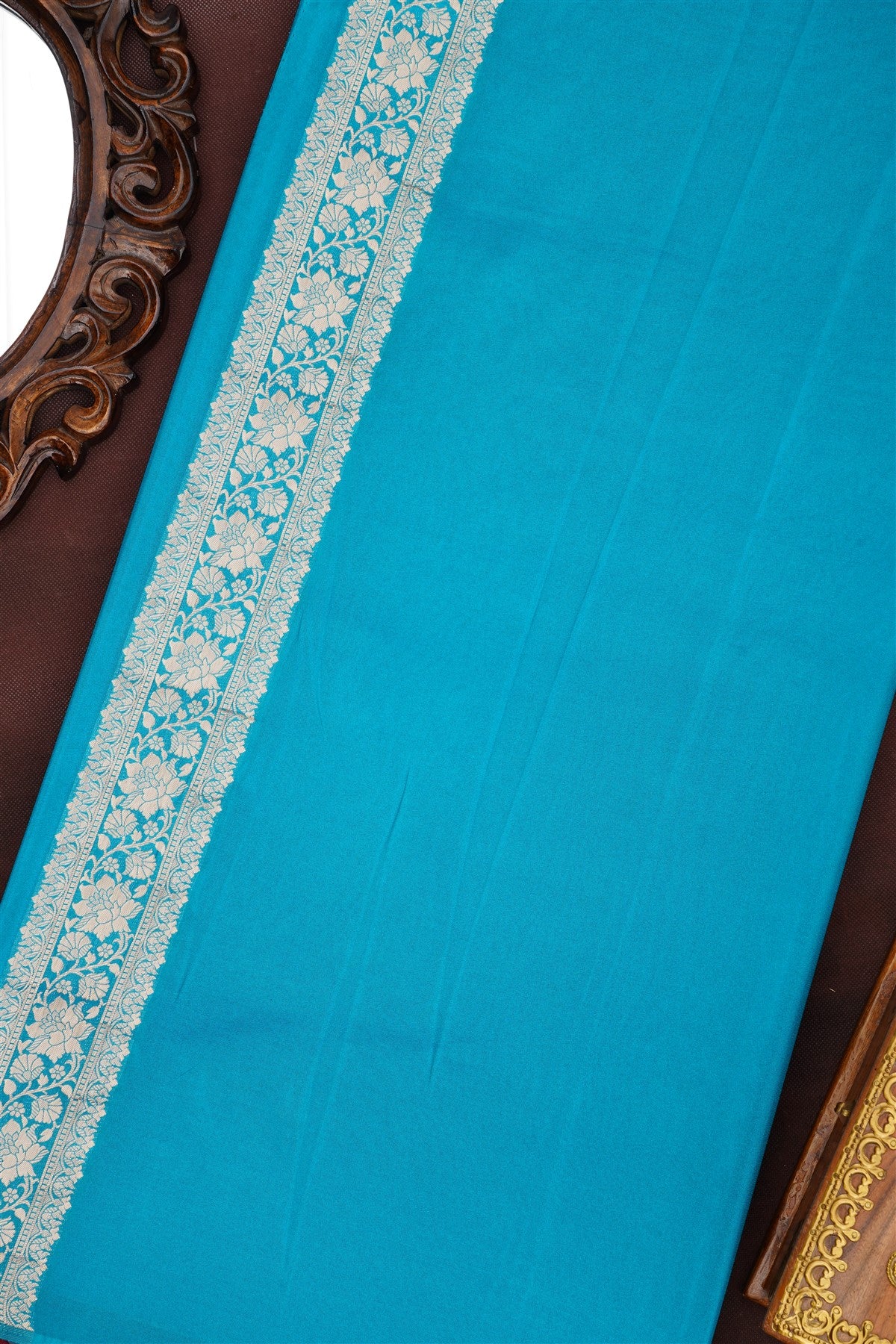 Banarasi Viscose Georgette Dark Pink Saree