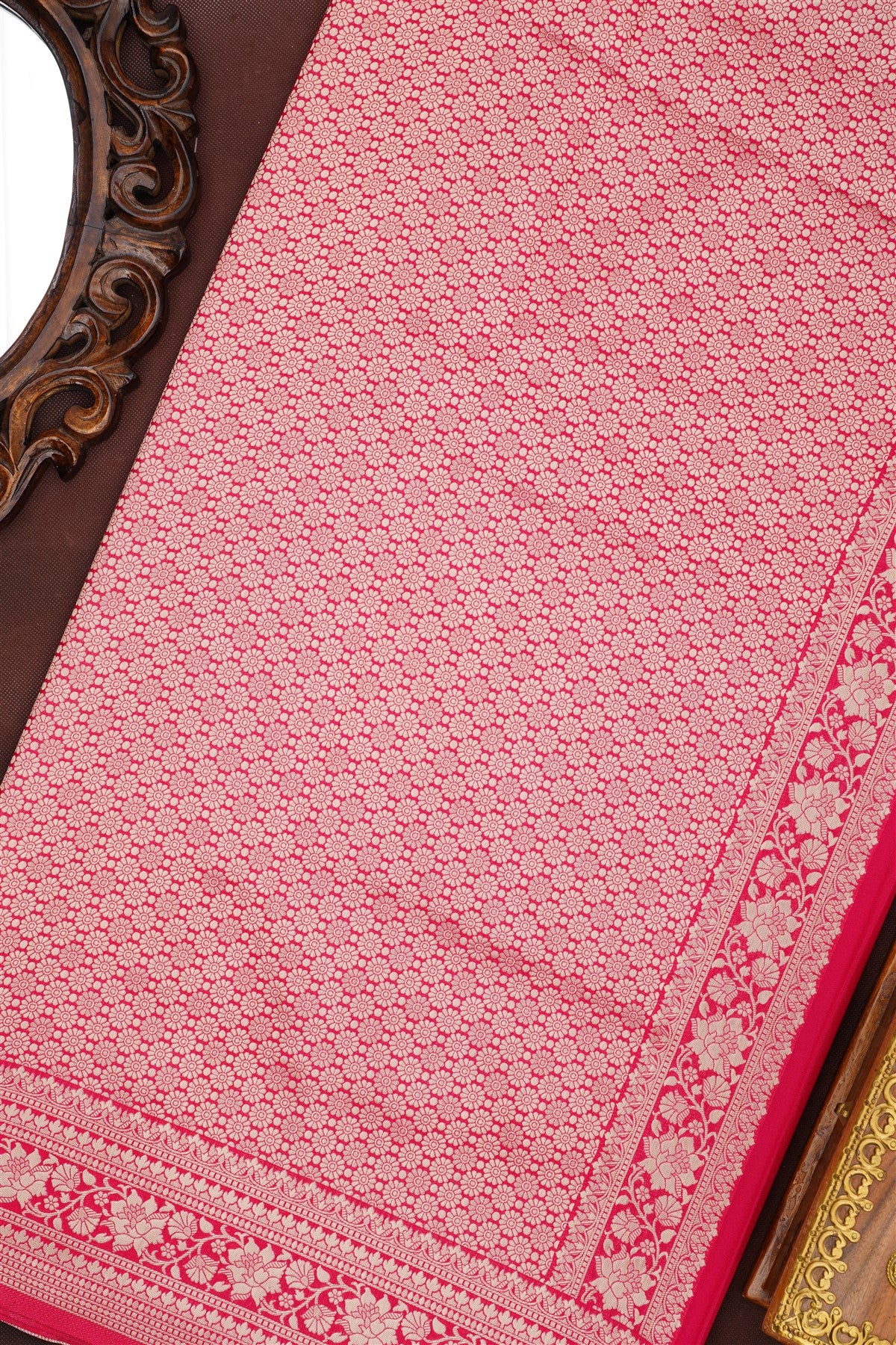 Banarasi Viscose Georgette Violet Saree