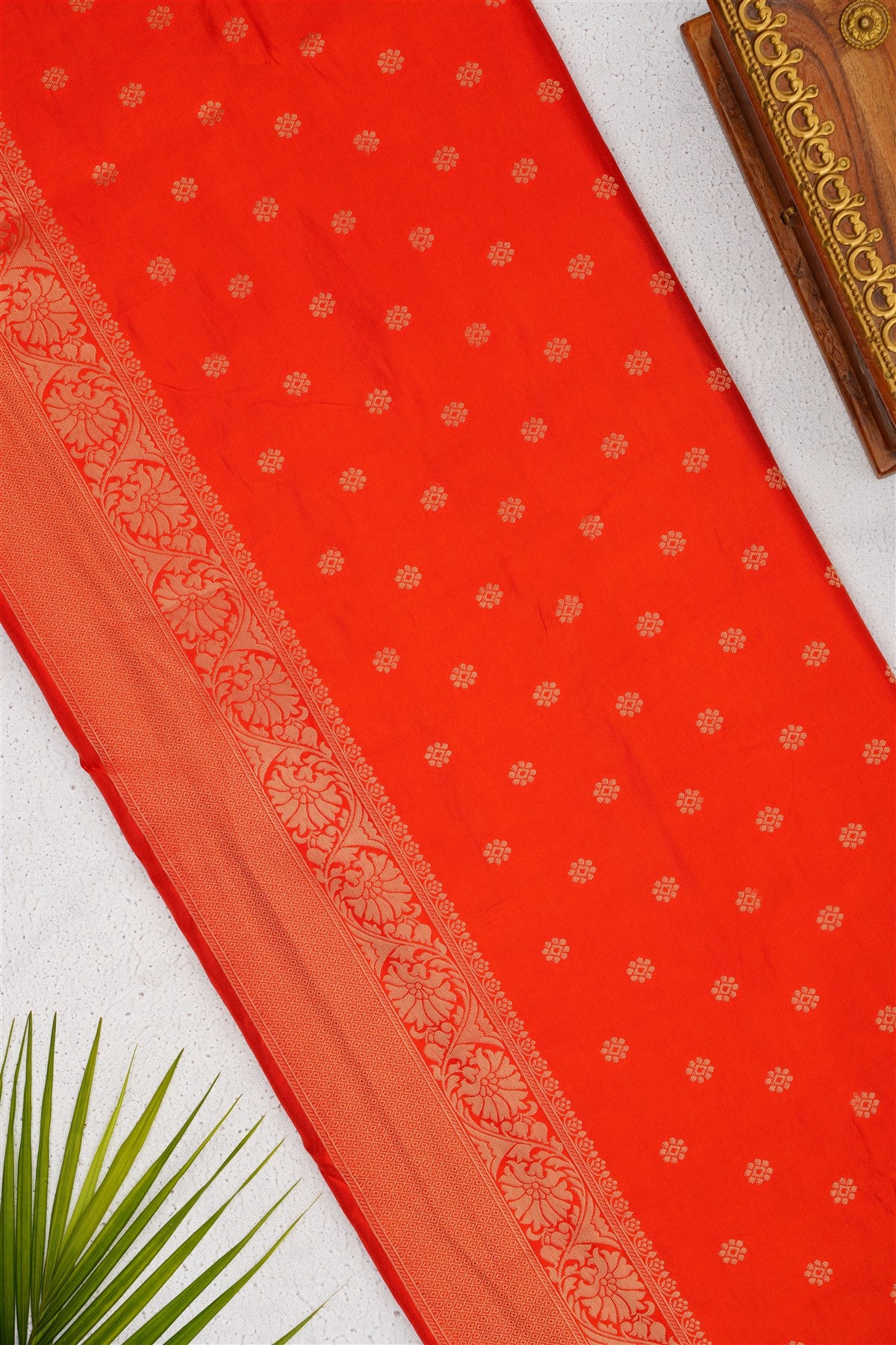Banarasi Mashru Dark Brown Saree