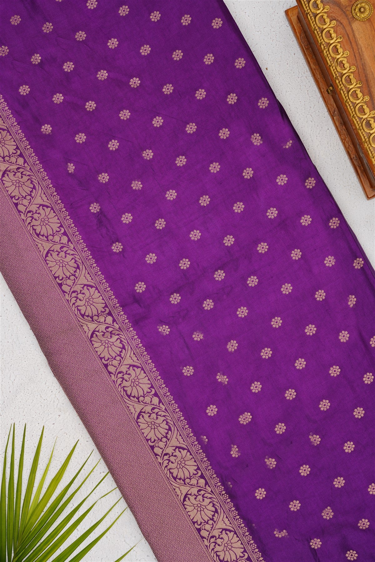 Banarasi Mashru Dark Pink Saree