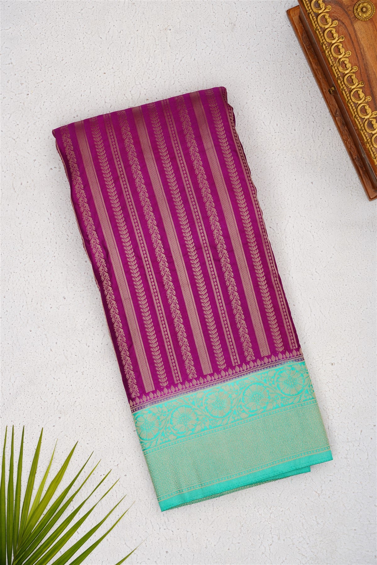 Banarasi Mashru Purple Saree