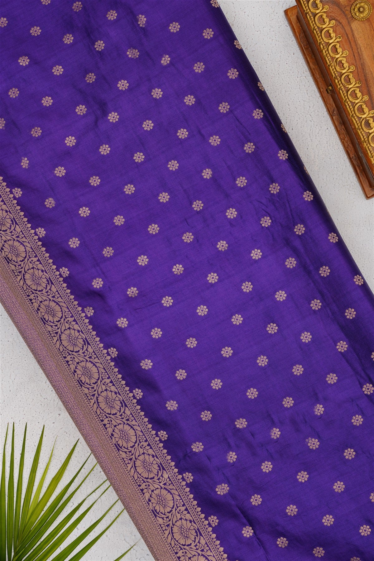 Banarasi Mashru Yellow Saree