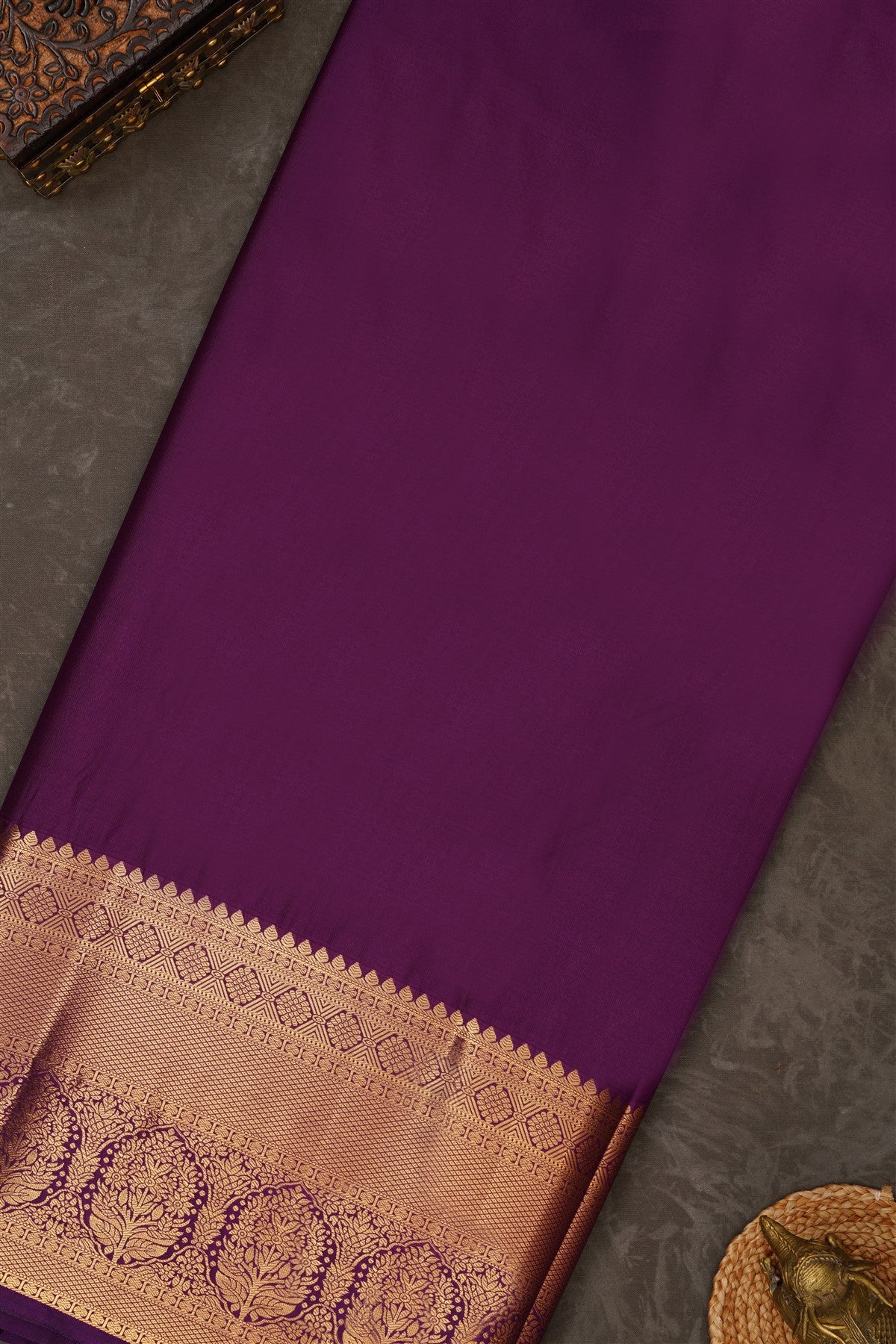 Semi Kanchipuram Silk Blend Pink Saree