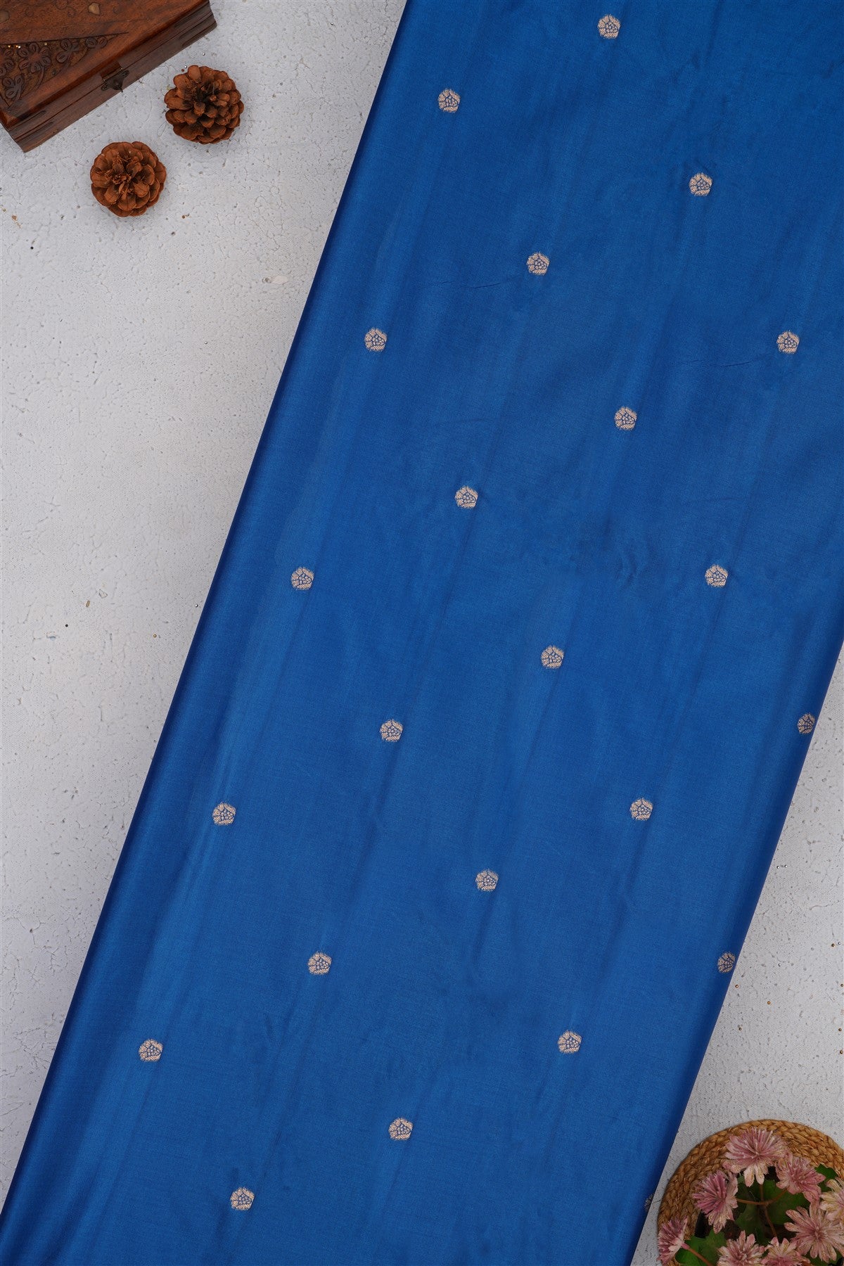 Banarasi Soft Satin Blue Saree