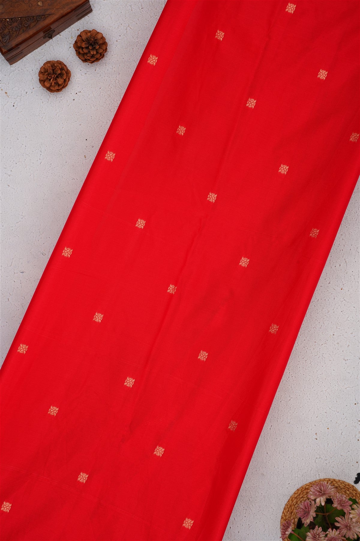 Banarasi Soft Satin Maroon Saree