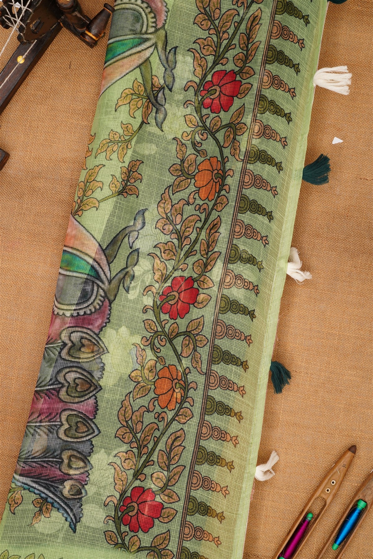 Fancy Kota Dark Green Saree
