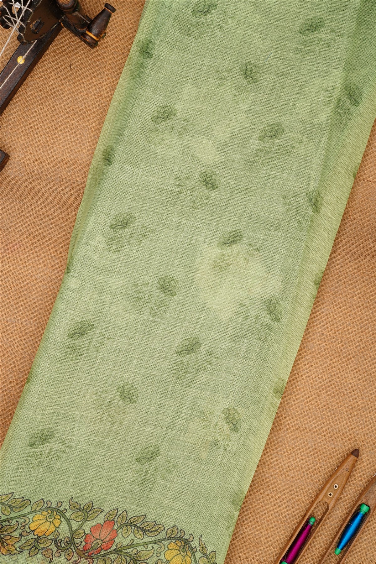 Fancy Kota Dark Green Saree