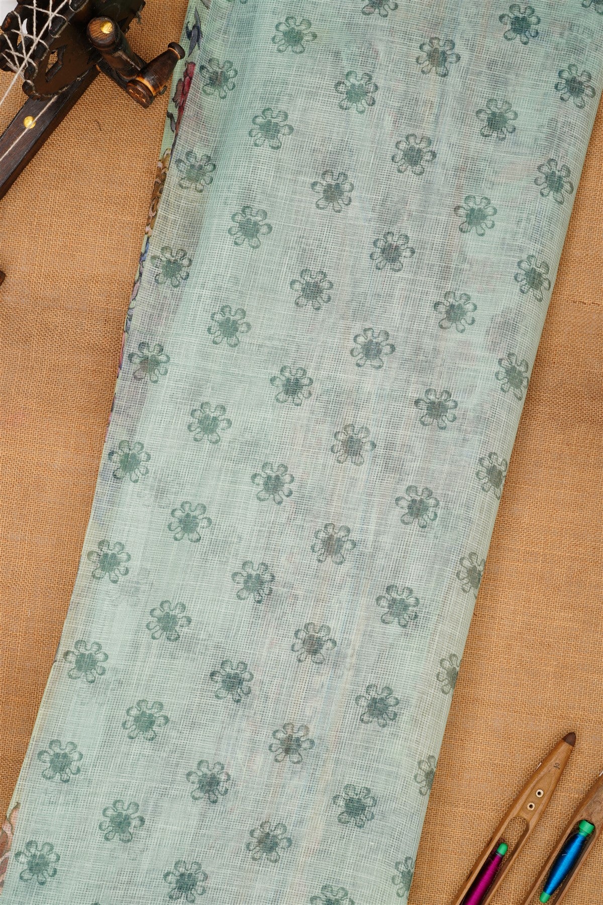 Fancy Kota Light Green Saree