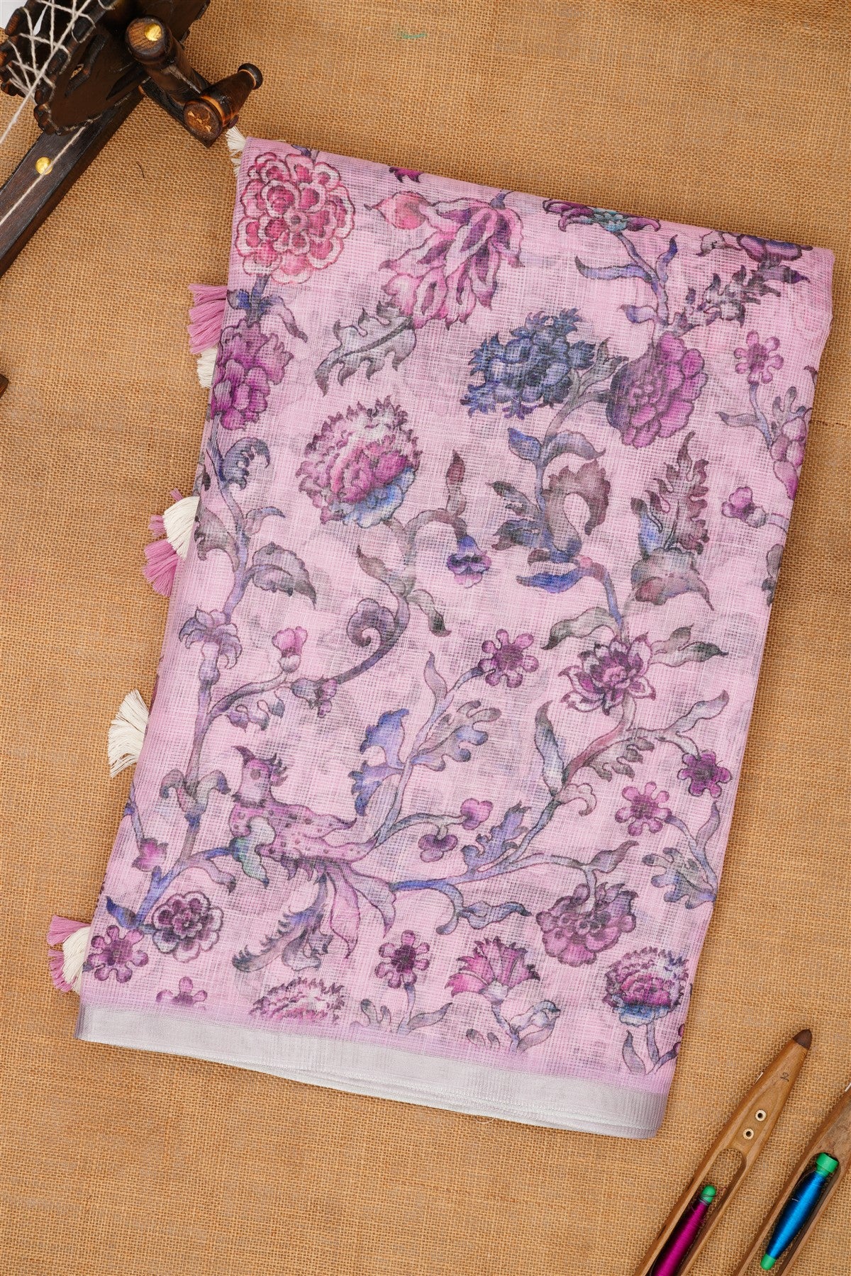 Fancy Kota Light Pink Saree