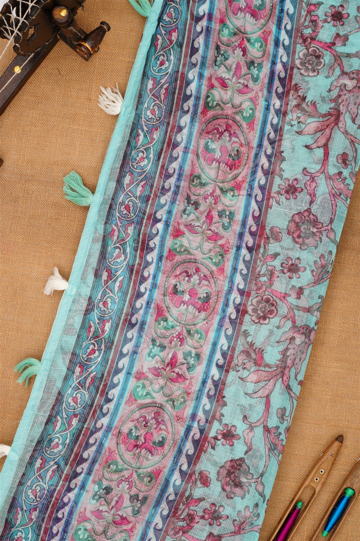 Fancy Kota Light Sea Green Saree