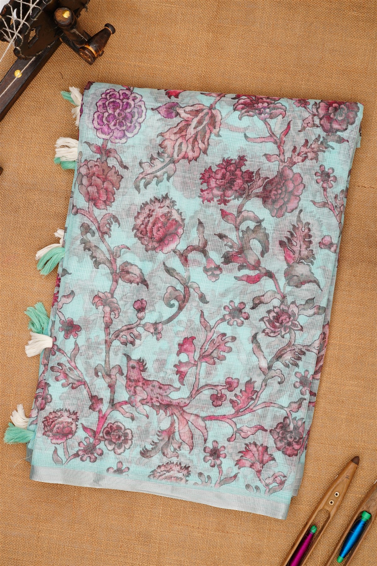 Fancy Kota Light Sea Green Saree