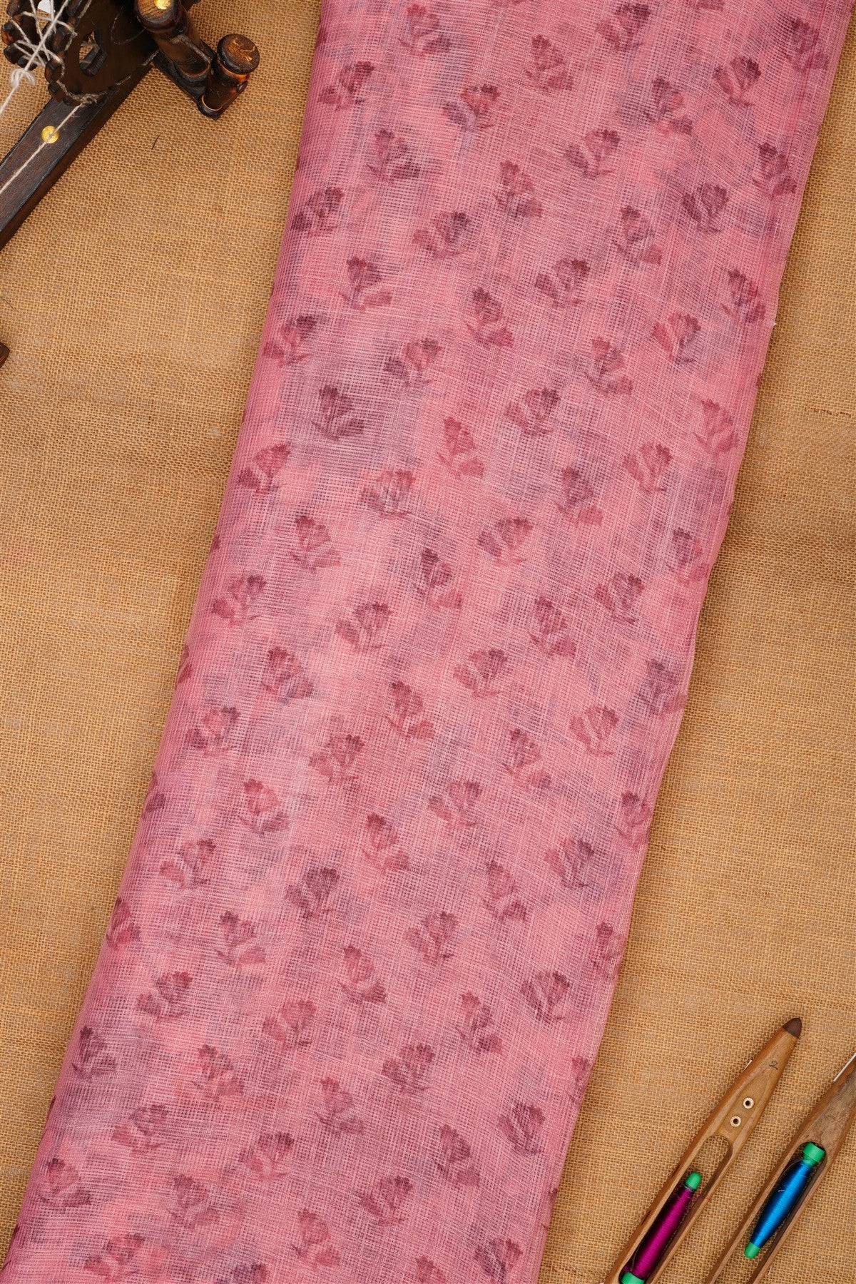 Fancy Kota Light Peach Saree