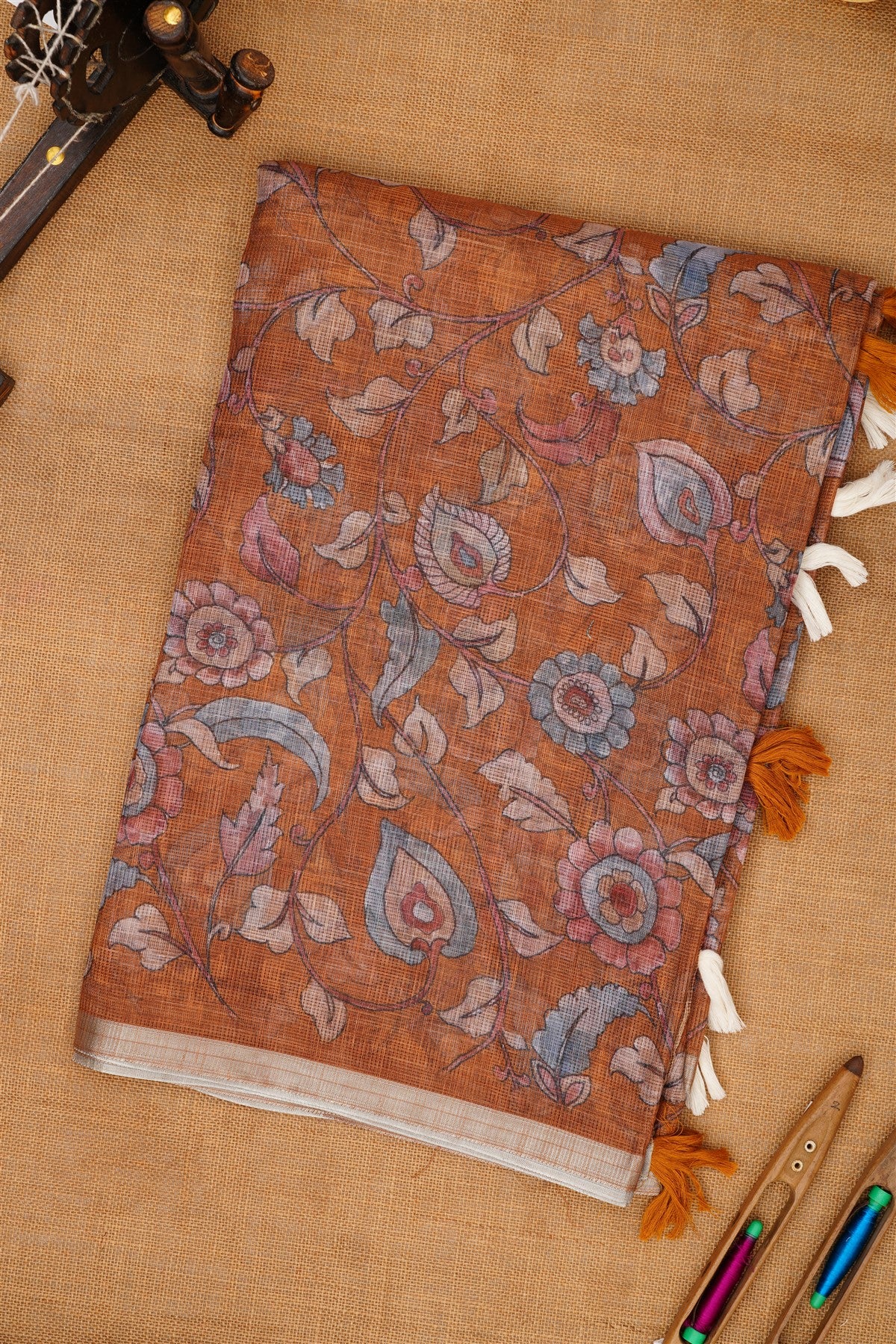 Fancy Kota Khaki Saree